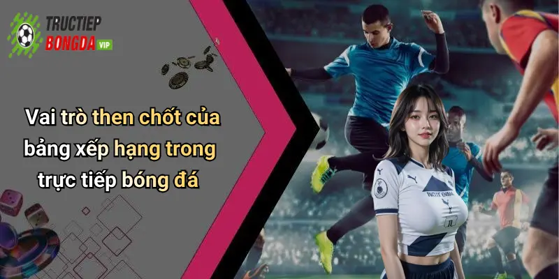 Vai trò then chốt của bảng xếp hạng trong trực tiếp bóng đá