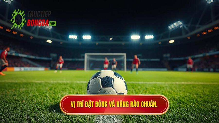 3. Vị trí đặt bóng và hàng rào chuẩn.