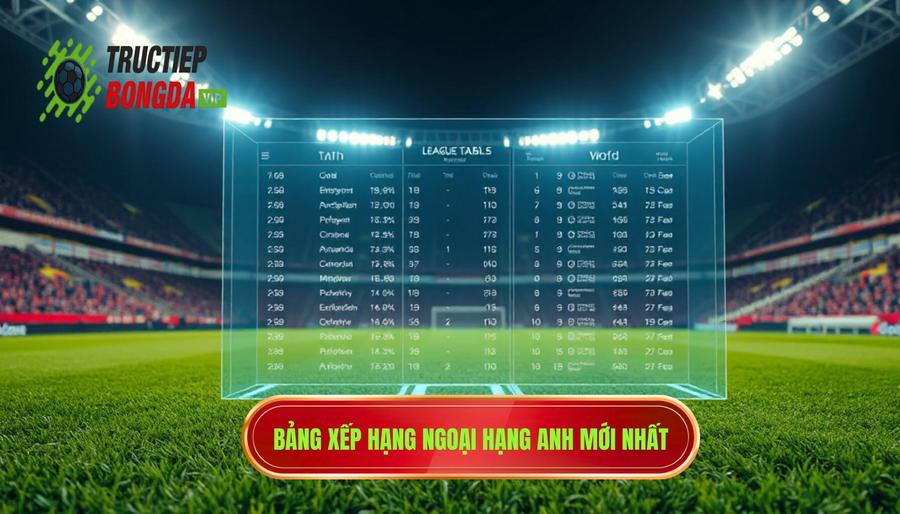 Lịch thi đấu và bảng xếp hạng Ngoại hạng Anh mới nhất